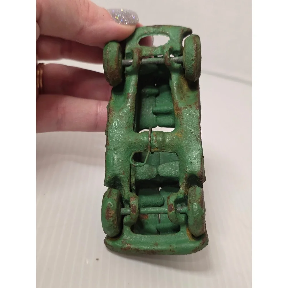 Unbranded Antique Take Apart Car Small Green Fair Cast Iron Coupe